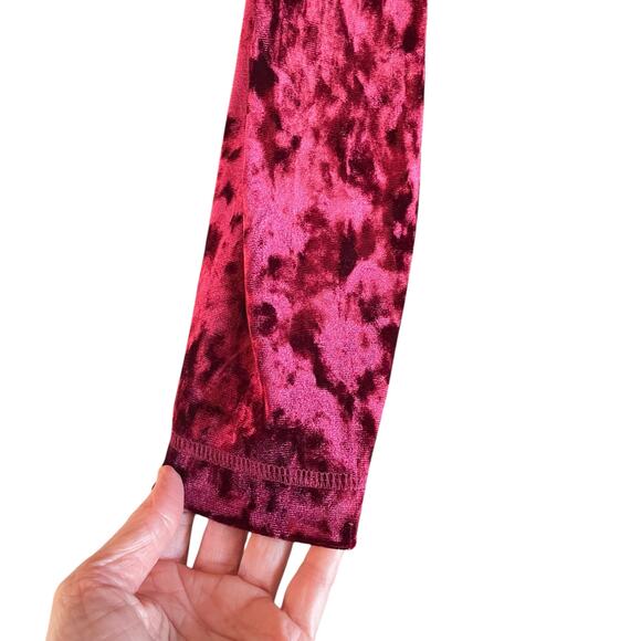 City Streets Burgundy Velvet Shift Dress Laced Neck Sz 1X Whimsygoth Valentines - Picture 3 of 7